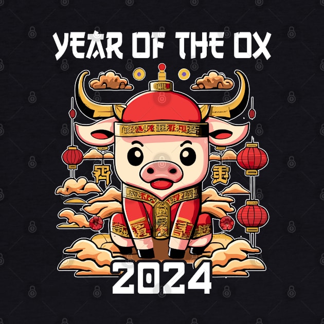 Chinese Zodiac New Year of the Ox 2024. Chinese new year | New year gift | Zodiac ox by ahadnur9926